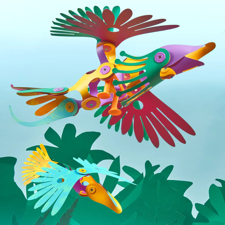 Clixo Tropical Birds Pack - Juego de juguetes magnéticos de construcción
