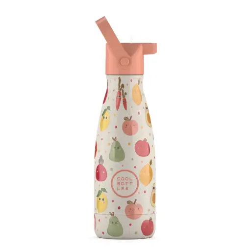 Botella de agua reutilizable para niños - Cool Bottles -  Ensalada de Frutas 260ml.