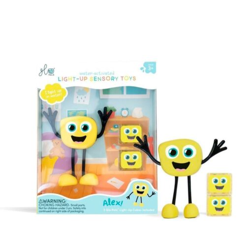 GloPals Set Personaje + 2 Cubos luz ALEX Amarillo