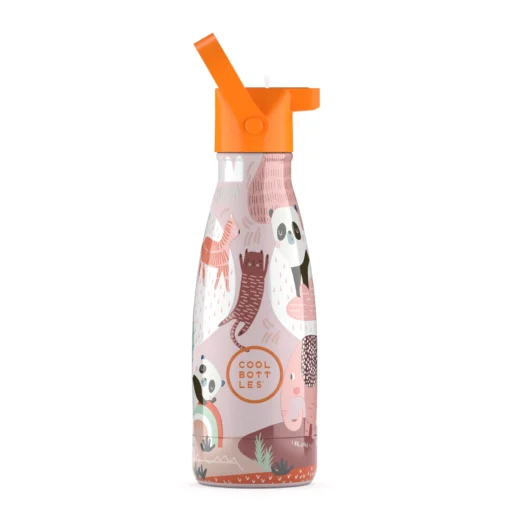 Botella de agua reutilizable para niños - Cool Bottles -  Pandilla Panda  260ml.