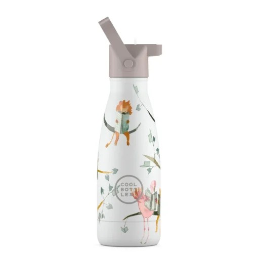 Botella de agua reutilizable para niños - Cool Bottles - Compañeros de Lectura 260ml.