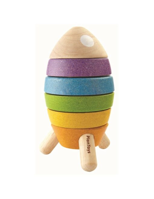 Cohete Apilable de Madera Plantoys