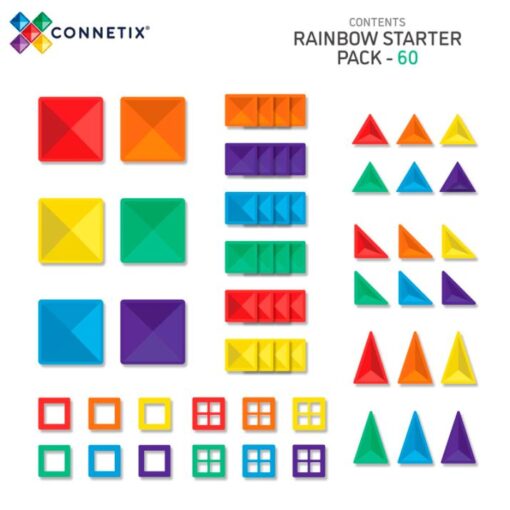 Connetix Starter Pack Arcoíris 60 Piezas - Imagen 2