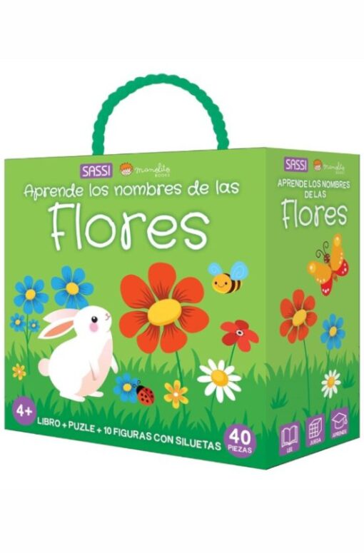 Q-BOX Aprende los Nombres de las Flores - Puzzle+Cuento