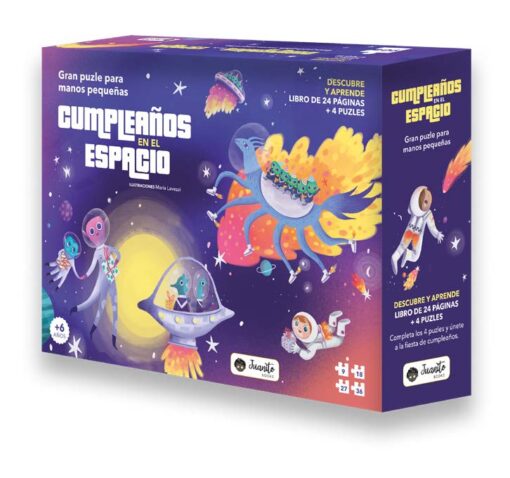 CUMPLEAÑOS EN EL ESPACIO PUZZLE + LIBRO