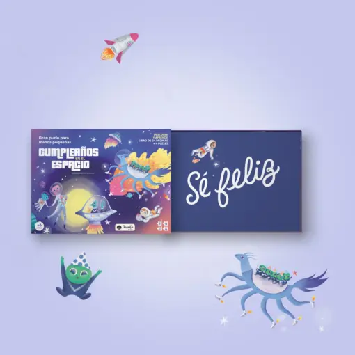 CUMPLEAÑOS EN EL ESPACIO PUZZLE + LIBRO - Imagen 4
