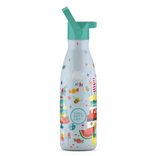 Botella de agua reutilizable para niños - Cool Bottles -Candy Land 350ml.  - Imagen 2