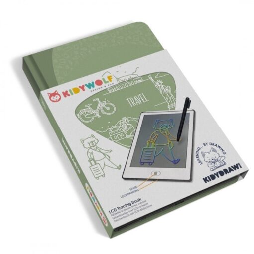 Tableta de Dibujo y Escritura LCD con Plantillas Mini Viajes Kidywolf