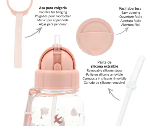 Tutete Botella de Plástico Naturaleza Geométrica - Imagen 2