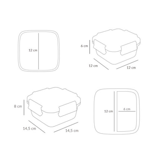 Caja Almuerzo Bento Los 3 Cerditos Mediana - Imagen 2