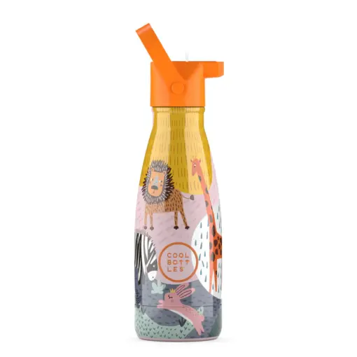 Botella de agua reutilizable para niños - Cool Bottles - Savannah Kingdom - 260ml.