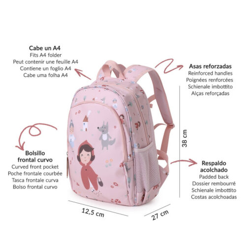 Mochila Mediana Tutete caperucita Roja 38 cm - Imagen 4