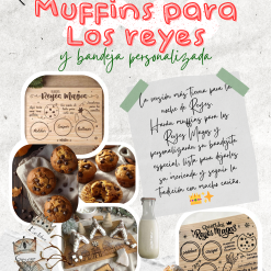 Muffins para los Reyes Magos y bandeja personalizada